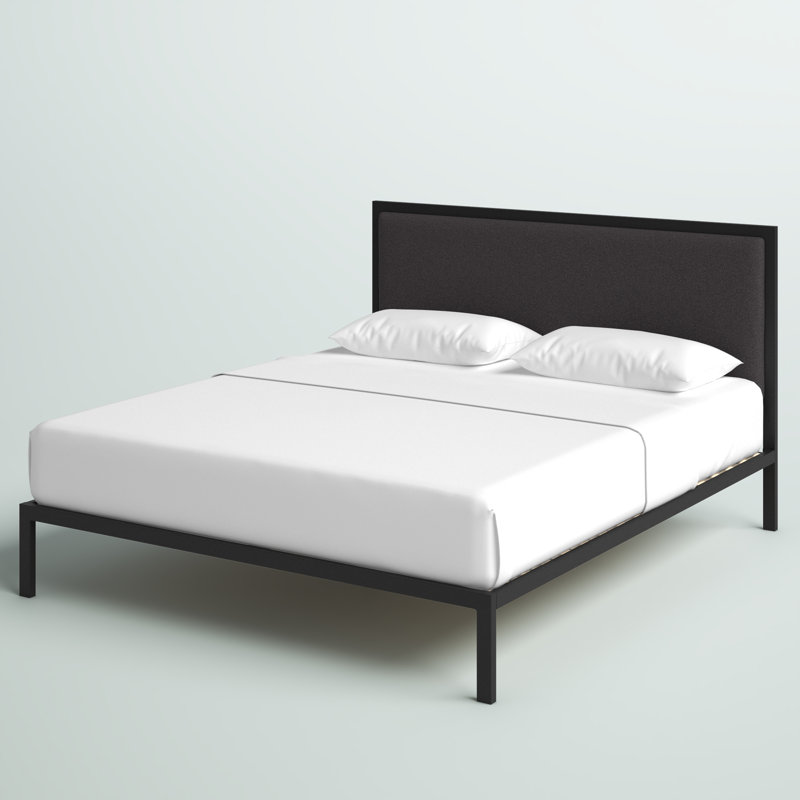 Zipcode Design™ Aquavia Metal Platform Bed Frame with Upholstered